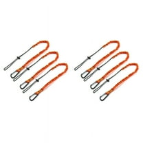 Tool Lanyard,6 Pcs Safety Lanyard with Carabiner,Shock Absorbing Safety Lanyard Adjustable Safety Lanyard for Work Tools,6 x Tool Lanyard,Orange