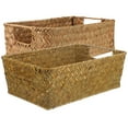thumbnail image 4 of PAMINGONO Hand Woven Baskets 2Pcs for Shelves and Desks in Yellow and Iron, 4 of 8