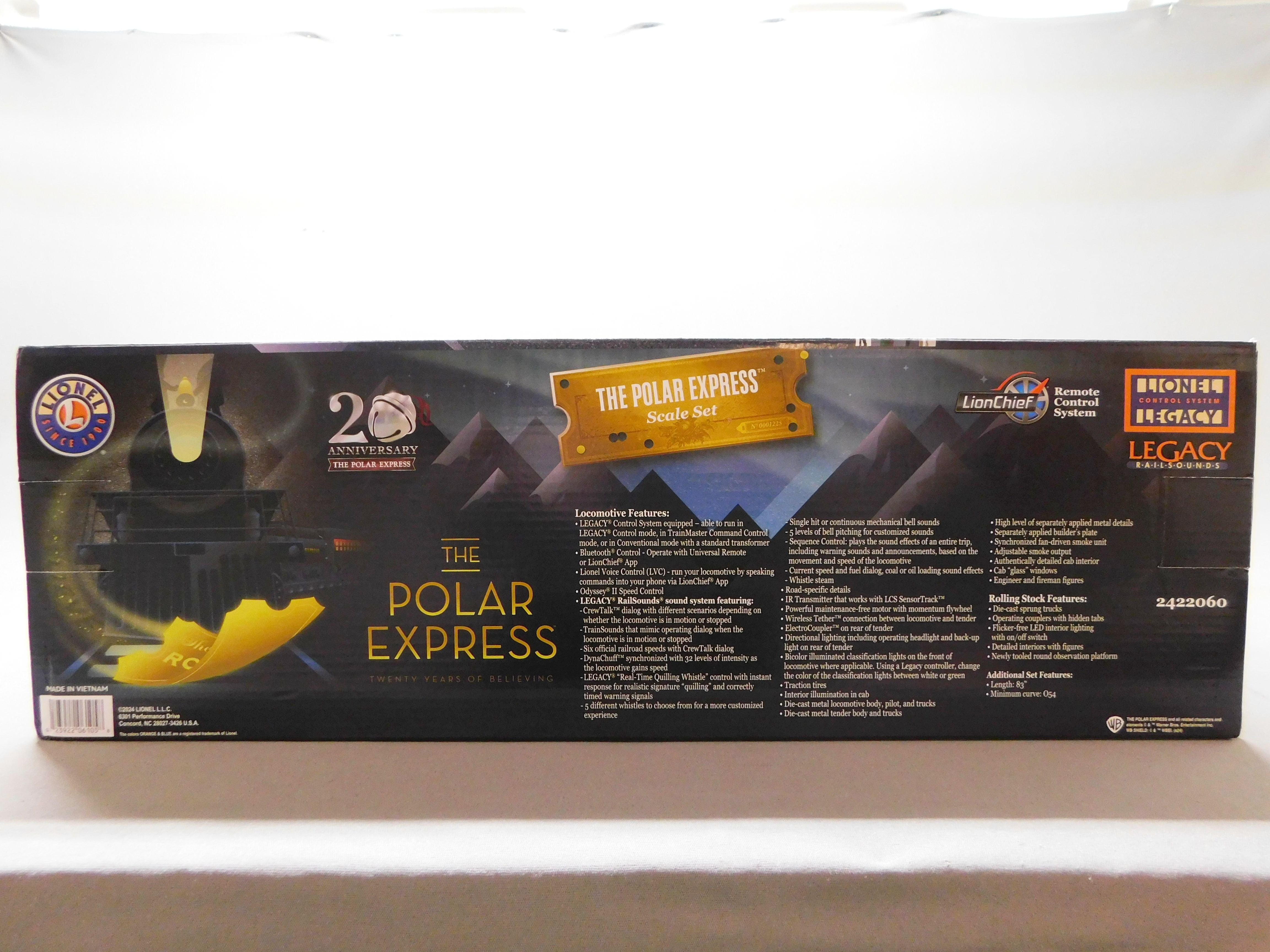 LIONEL THE POLAR EXPRESS 20TH ANNIVERSARY SCALE LEGACY TRAIN SET O GAUGE 2422060