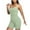 Yellow, variant on aidice Workout Bodysuits for Women Summer Scoop Neck Spaghetti Strap Skinny Athletic Shorts Jumpsuits