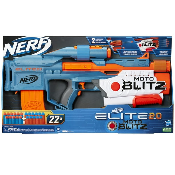 NERF Elite 2.0 Motoblitz 本体 Nerf Elite 2.0 Motoblitz Blaster, 2 Blast Modes, Motorized 10-Dart
