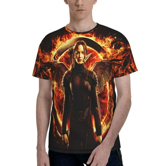 Unisex 3D Print The Hunger Games T Shirts Graphic Casual Summer Short Sleeve Cartoon Tees Shirt for Men Women