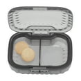 thumbnail image 2 of Unique Bargains 1 Pc Pill Case 2 Grid Mini Pill Box Clear Black, 2 of 6