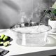 thumbnail image 1 of Bañera de lavabo de plástico | Cuenca redonda clara y engrosada | Cuenco portátil para remojo y limpieza facial, baño de pies, cocina, baño | 9x6,6x3,5 pulgadas | 1 Pieza | Recipiente de plástico, 1 of 6