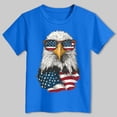 thumbnail image 2 of Zshosam Red White And Blue Shirt Kids Toddler Little Girls 4th of July T-Shirt Red White & Blue Patriotic Retro American Flag Top Size 2T 3T,(Blue 2-3 Years), 2 of 5