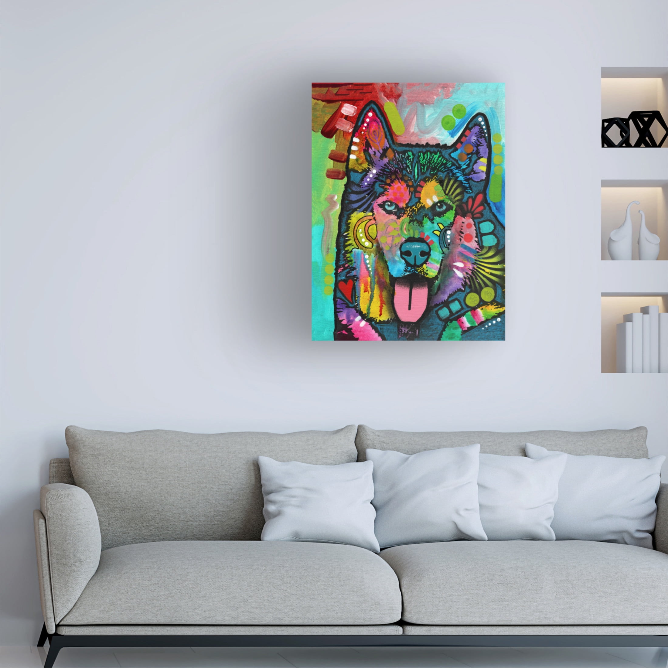 Canvas Wall Art - Dean Russo 'Husky' Wall Art for Living Room, Bedroom, or Office Décor by Trademark Fine Art - 35 x 47 Inches
