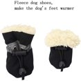 thumbnail image 4 of Zapatos para perros, botas de invierno cálidas y cómodas, suelas suaves, zapatillas antideslizantes con correas reflectantes, para perros pequeños (negro), 4 of 5