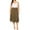 Olive, variant on Women's Plus Size A-Line Flared Midi Skirt - Casual Solid with Elastic Band