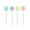 Multi-color, variant on Multicolor Sewing Pins - Flat Head, Box, 50pcs - Quilting Pins for Fabric, Crafts & Wedding Decor