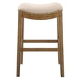 thumbnail image 3 of Home Square 30" Saddle Wood Bar Height Stool in Cream - Set of 3, 3 of 4