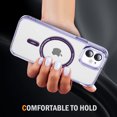 thumbnail image 3 of Decase Magnetic Case for iPhone 11,Compatible with Mag-safe,Military-Grade Protection,Slim Stylish Non-Yellowing Shockproof Case for iPhone 11,Clear Anti-Scratch Back Cover,Purple, 3 of 8
