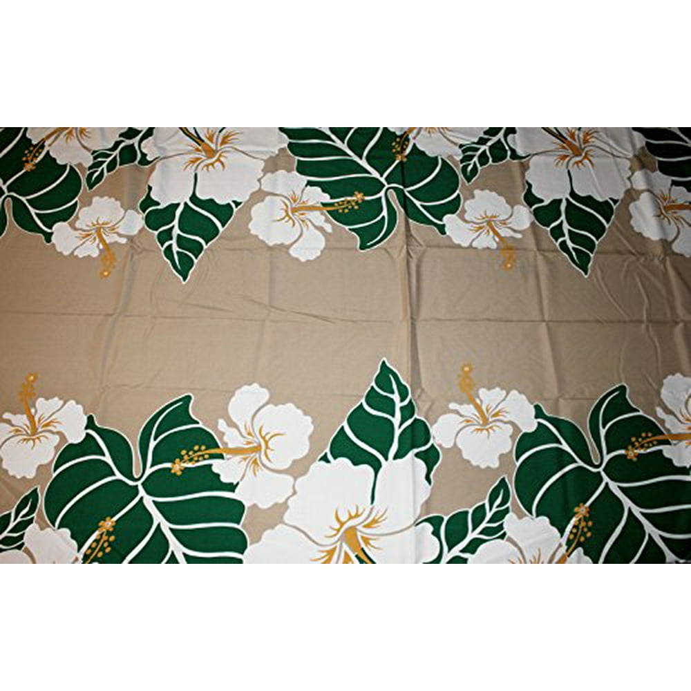 Hawaiian Tropical Flower Fabric Tablecloth for 6' Centerfold Table