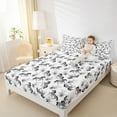 thumbnail image 4 of Manfei Farm Aniaml Horse Full Size Sheets,Rustic Western Trbal Bed Sheets,White Gray Sheet Sets For Boys Kids,Luxury Bedroom Decor,4-Piece, 4 of 7