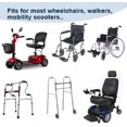 thumbnail image 5 of Bolsa de almacenamiento para reposabrazos de silla de ruedas para colgar en el lateral, con rayas reflectantes, se adapta a scooter de movilidad, andador, andador, diseño floral único, 5 of 5