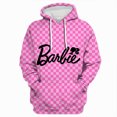 thumbnail image 3 of Sudadera con capucha de Barbie para niñas, informal, estilo Y2K, con dulzura, de otoño, con estampado de letras a la moda, suéter con capucha de manga larga, regalo para mujer, 3 of 5
