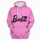thumbnail image 3 of Sudadera con capucha de Barbie para niñas, informal, estilo Y2K, con dulzura, de otoño, con estampado de letras a la moda, suéter con capucha de manga larga, regalo para mujer, 3 of 5