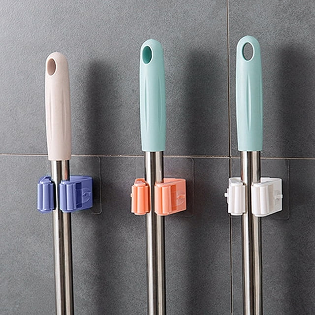 fastboy Support de Vadrouille Autocollant Réutilisable Sans Perçage, Support Mural pour Balai, Rangement, Sans Perçage, Support de Vadrouille pour Salle de Bain