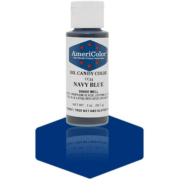 AmeriColor, Oil Candy Food Color, Navy Blue 2oz