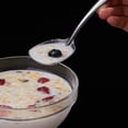 thumbnail image 3 of Cucharas cuadradas de acero inoxidable, cucharas de arroz, cucharas de sopa, pulidor de espejo, cubiertos, juego de 3 (plata), 3 of 5