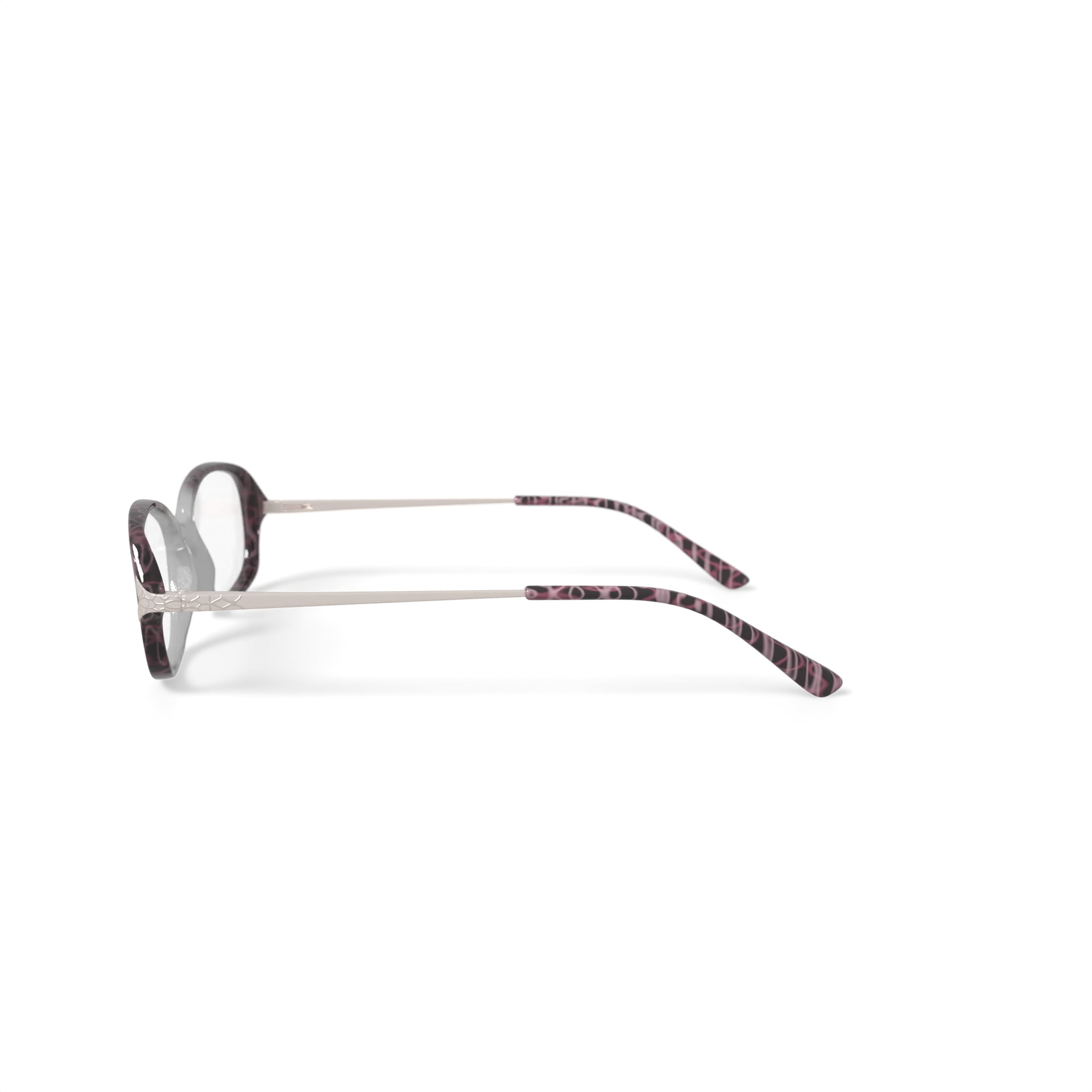 Sophia Loren Women's SL1543 Rectangular Prescription Eyeglasses with Case, Crystal Purple