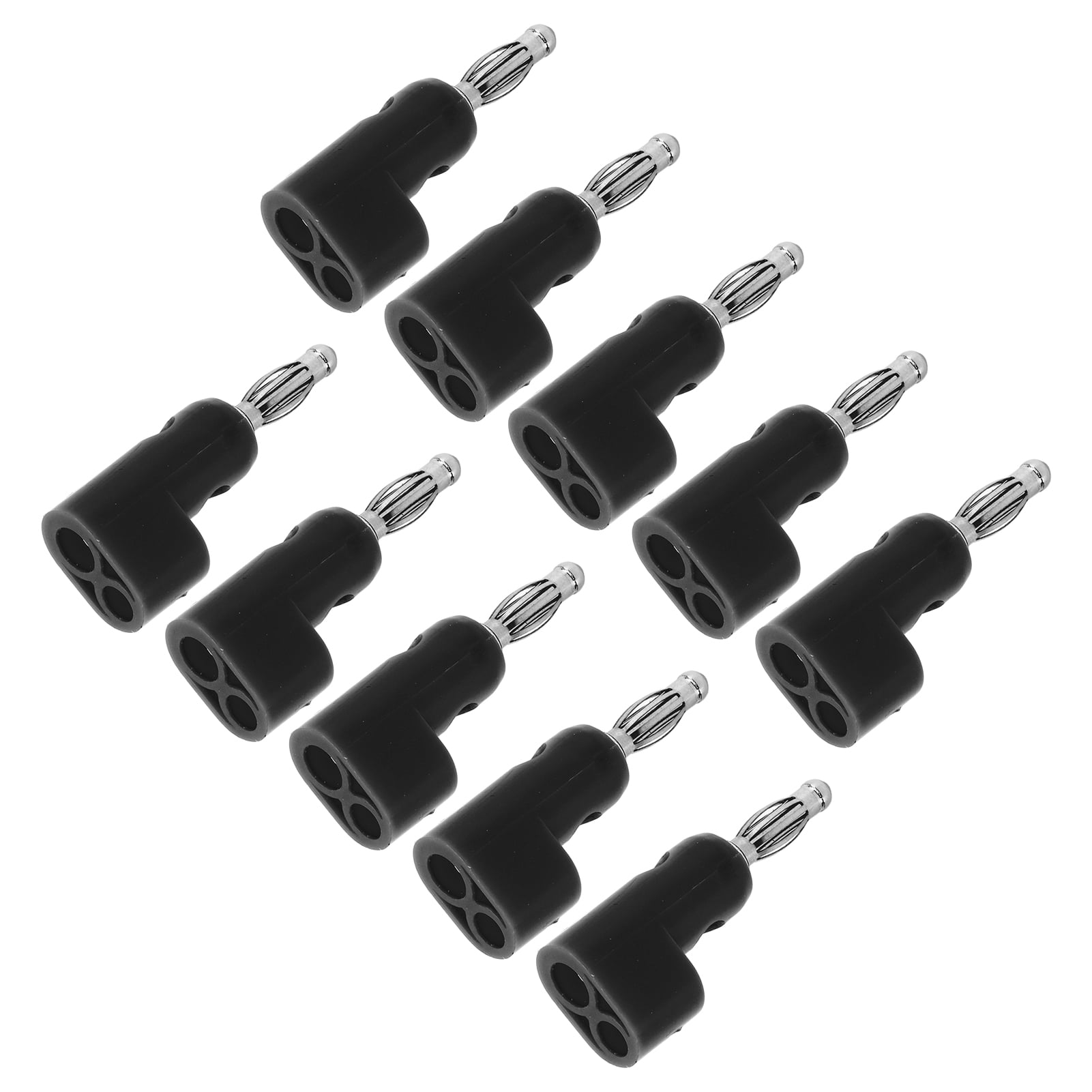 Ccdes 10pcs 4mm Stackable Banana Plug Connectors Solderless Banana