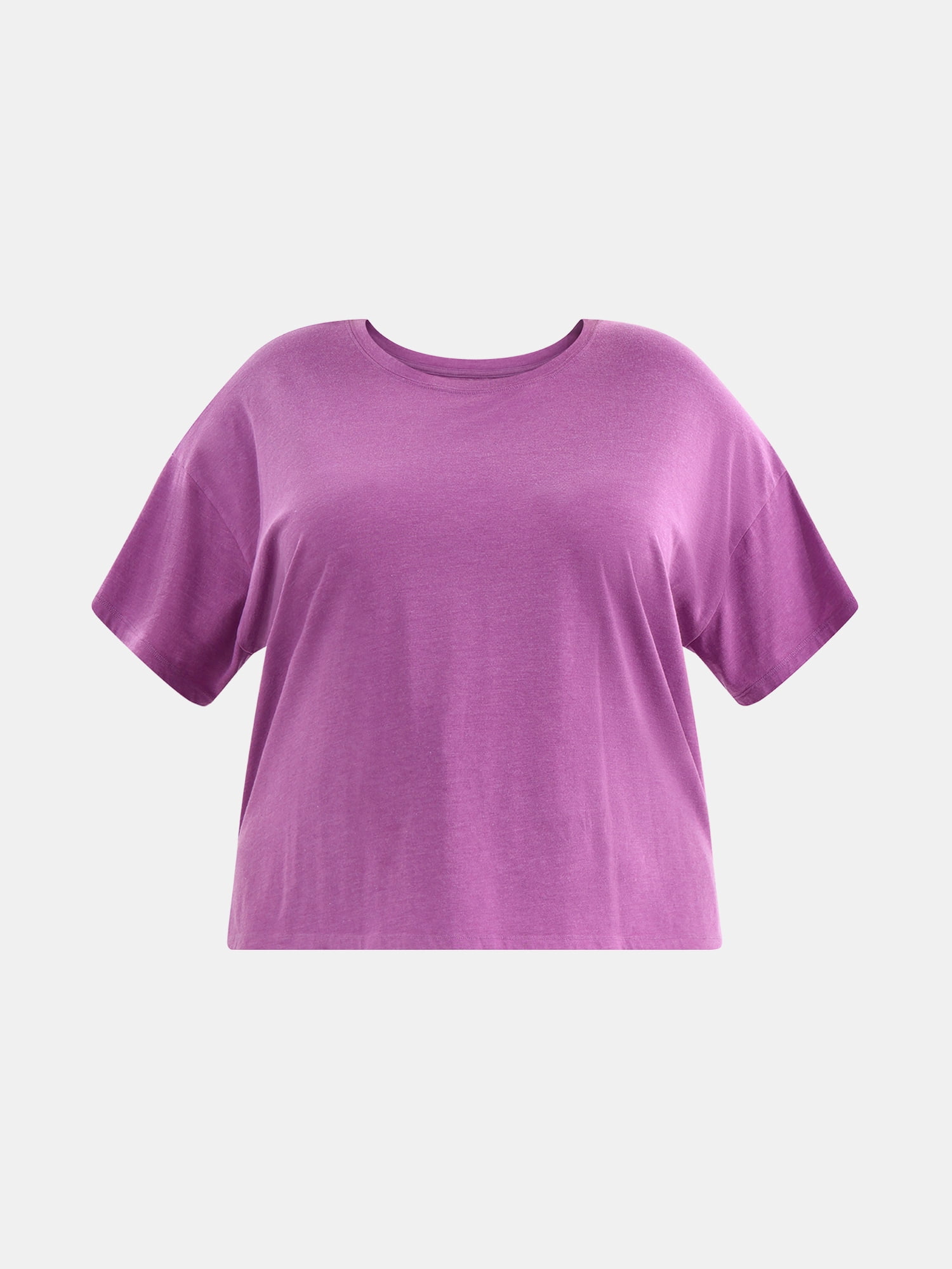 Terra & Sky Women's Plus Short Sleeve Boxy Tee, Sizes 0X-5X