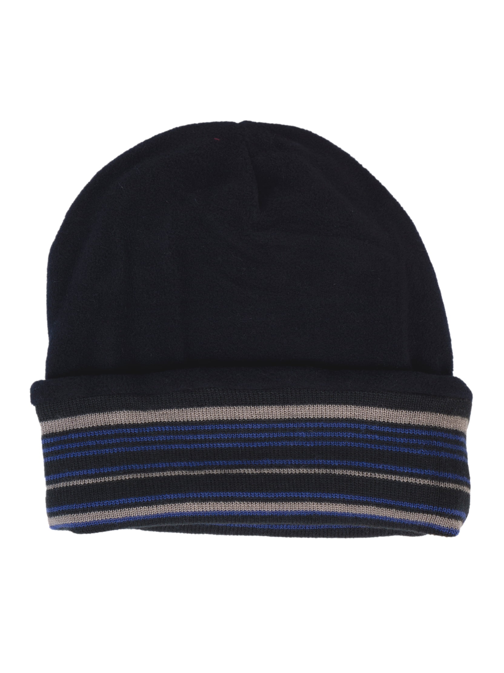 Slouchy Knit Beanie Reversible Winter Hat Soft Warm Unisex Cuffed Skull Cap Reversible Warm Winter Knit Striped Skull Cap Cuff Slouchy  main image 4