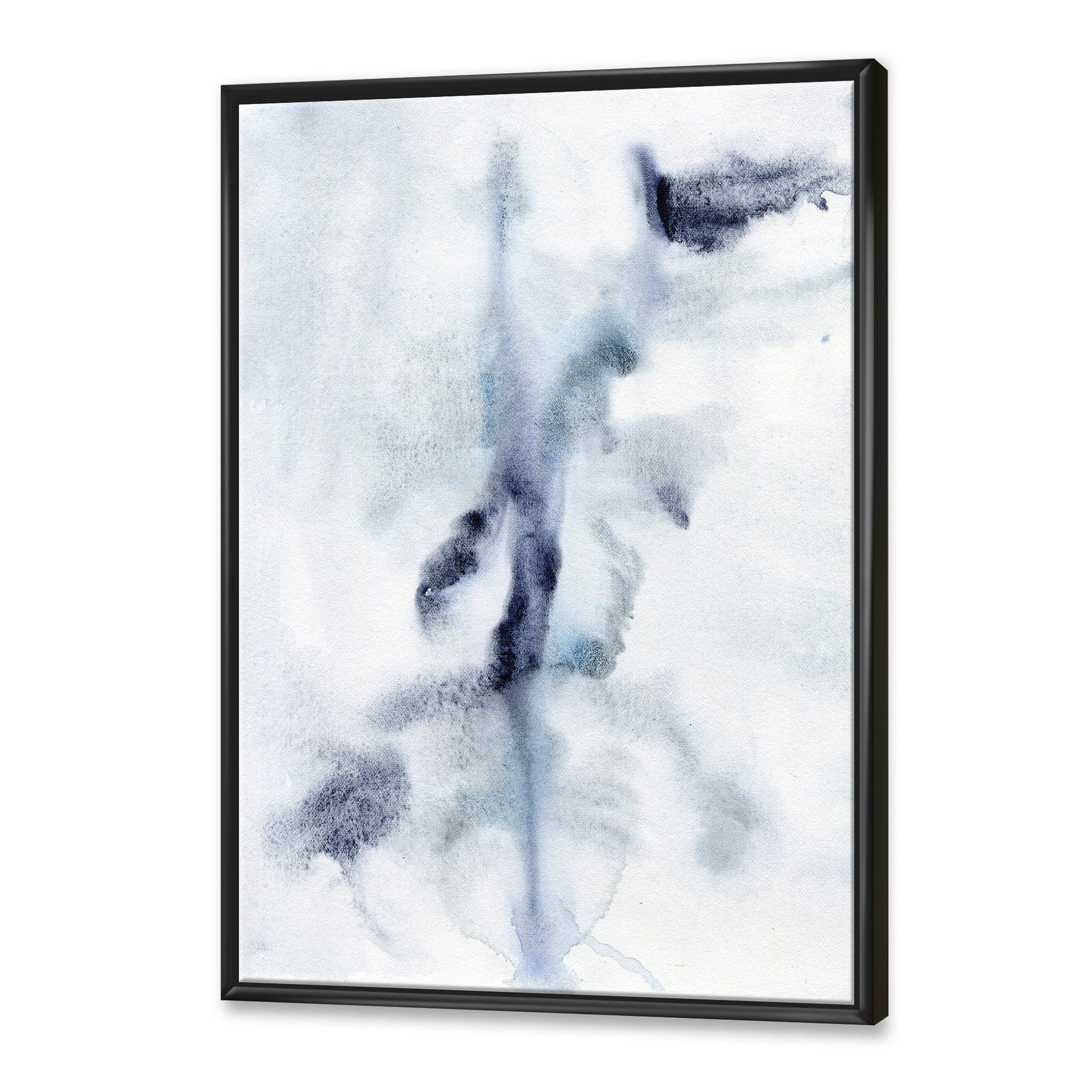 Designart 'Abstract Of Clouds Dark Blue Colored IV' Modern Framed Canvas Wall Art Print