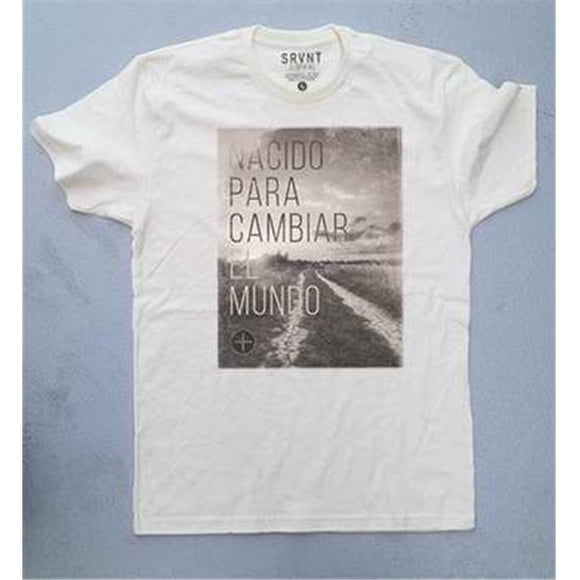 SRVNT Clothing 111950 Span-Ts-Né pour Changer le Monde-Hommes-Grand-Brun & Gris