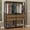 Brown/Black, variant on Madesa Wardrobe Clothes Storage Rack with 4 Drawers and Hanging Spaces 55"L Multiuse Modular Cabinet for Bedroom Organization - Black/Brown
