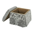 thumbnail image 3 of Stacy Tufted Square Storage Ottoman, Grey, 3 of 8