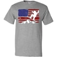 thumbnail image 3 of Inktastic Snowboarding US Flag T-Shirt, 3 of 5