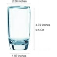 thumbnail image 2 of 9.5 Oz Set of 6 Tritan Plastic Drinking Glasses Dishwasher Safe BPA Free Unbreakable Juice Glasses for Kids Shatterproof Wine Water Glasses Acrylic Tumblers (9.5 Oz Light Blue), 2 of 6