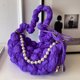 thumbnail image 1 of Bolsa bandolera para mujer, Bolsa de compras plisado con cadena de perlas, Bolsa de viaje para acampada para mujer Tmvgtek Para Estrenar, 1 of 5