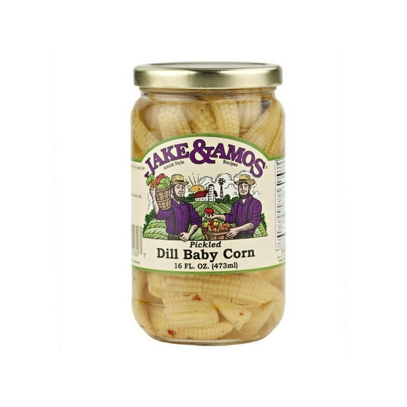 Jake & Amos Pickled Dill Baby Corn 16 Oz. Jars