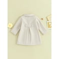 thumbnail image 5 of Bagilaanoe Toddler Baby Girls Winter Wool Coat Long Sleeve A-Line Trench Jacket 1T 2T 3T 4T 5T 6T Kids Fall Warm Outwear, 5 of 9