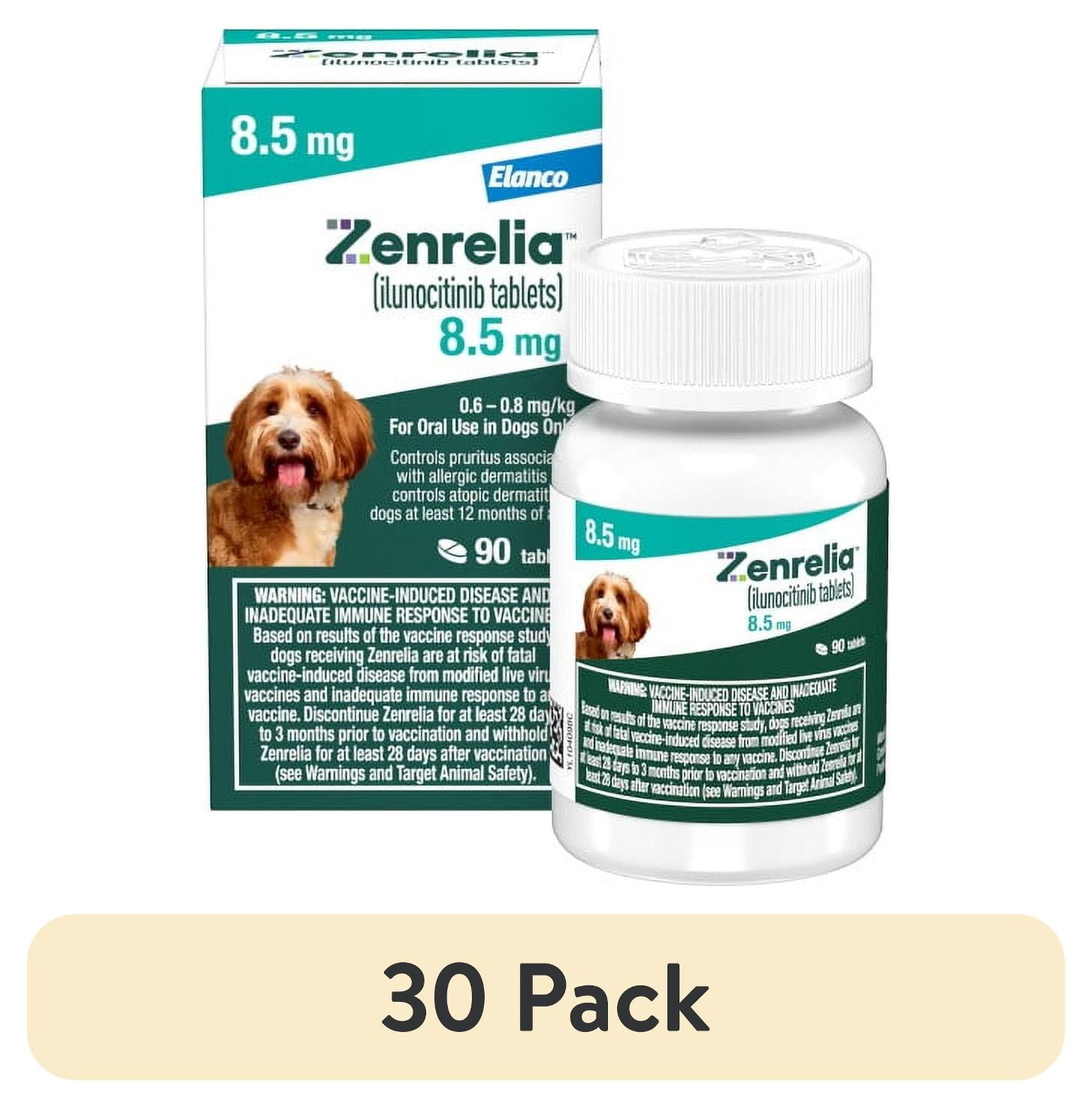 Zenrelia (Ilunocitinib Tablet) Once Daily Prescription Itch Relief for Dogs 8.5 mg