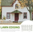thumbnail image 5 of SEWOART 2Pcs White Plastic Picket Fence Flexible Garden Barrier Decorative Landscape Edging, 5 of 6