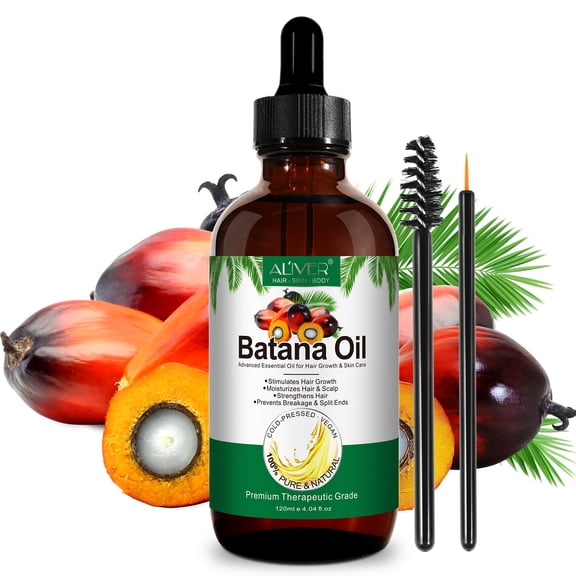 ALIVER Batana Oil,120ml 100% Pure Natural Cold Pressed Batana Hair Oil,Enhances Hair & Skin Radiance, Natural Conditioner,4.04 fl.oz
