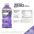POWERADE Electrolyte Enhanced Zero Sugar Grape Sport Drink, 28 fl oz