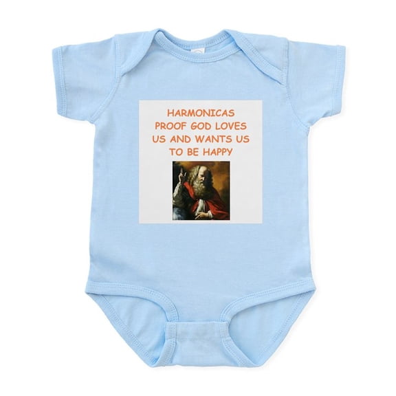 CafePress - Harmonica Body Suit - Baby Light Bodysuit, Size Newborn - 24 Months