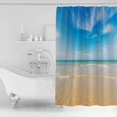 thumbnail image 2 of Shower Curtain for Bathroom,Washable Waterproof Cloth Shower Curtains Image of a Sunny Day Blue Sky Beach Seaside Scene Machine Washable Waterproof Fabric, 48X72 Inches, 2 of 6