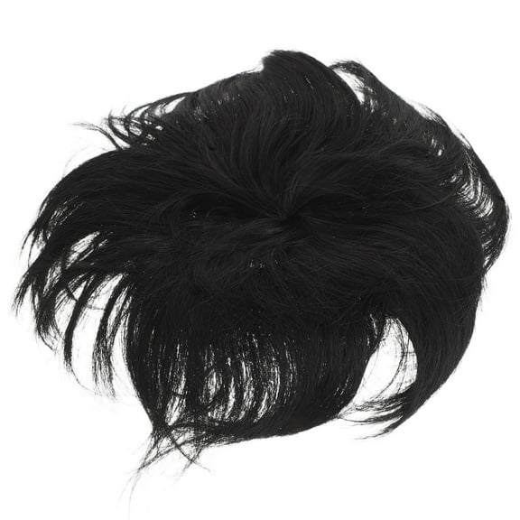 TAILTOSS Short Wigs for Men with Easy Application for Thinning Hairpieces Black 1Pack