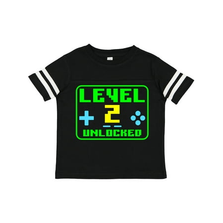

Inktastic Level Two Unlocked- Gamer Birthday Gift Toddler Boy or Toddler Girl T-Shirt