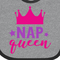 thumbnail image 4 of Inktastic Nap Queen, Princess, Crown, Stars, Sleep, Sleeping Girls Baby Bib, 4 of 4