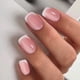 thumbnail image 4 of Uñas postizas de punta francesa, uñas postizas medianas, uñas blancas, uñas cuadradas rosas para mujeres, 4 of 5