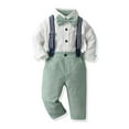 thumbnail image 2 of CSCHome Baby Boys Dress Shirt with Bowtie + Suspender Pants Toddler Boys Gentleman Set 9 Month-10 Years, 2 of 8