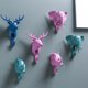 thumbnail image 5 of Hogar Pared Decoración Cabeza de Animal Ciervo Azul Resina Gancho Joyería Llave Percha Batas Estante Sala Adepaton CPB-DE-WX542-3, 5 of 5