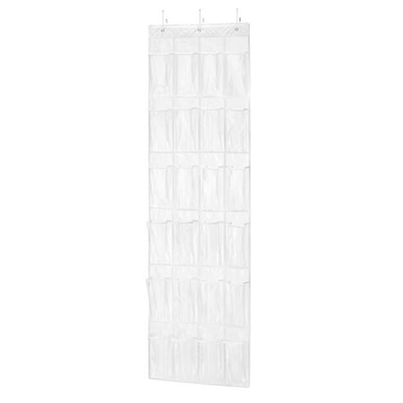 Whitmor 24 Pocket Over the Door Shoe Organizer - Clear