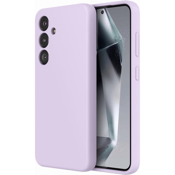 for Samsung Galaxy S24 Plus Case, Liquid Silicone Phone Case with Microfiber Lining Camera Protection Anti-Scratch Shockproof Cover for Galaxy S24  - Lavender